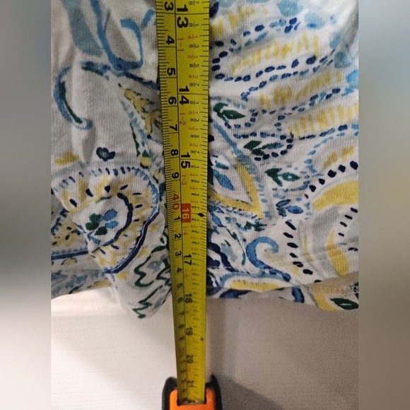 NWT Lauren by Ralph Lauren Off Short Short Sleeves Paisley Print Top - Picture 8 of 9